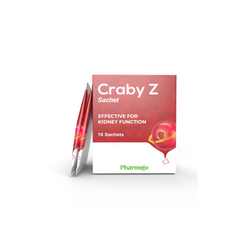 Packaging of Craby Z Sachet by Pharmgo on a white background