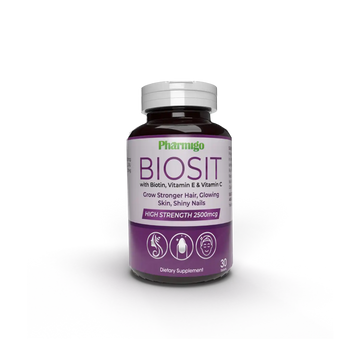 Bottle of Pharmigo BIOSIT dietary supplement on a white background