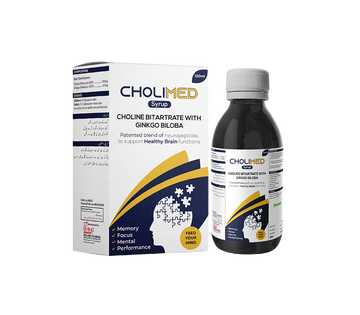 Cholimed supplement bottle and packaging on a white background