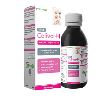 Coliva-H syrup bottle and packaging on a white background